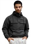 Men's Tactical Black Quarter Zip Hoodie