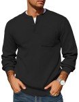 COOFANDY Men's Lightweight Long Sleeve Henley Pullover