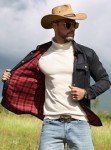 KAVIANA Men's Flannel-Lined Snap Button Shacket