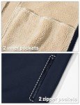 TACVASEN Men's Heavyweight Fleece Zip Hoodie - Navy