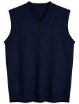 Men's Navy V-Neck Slim Fit Sweater Vest