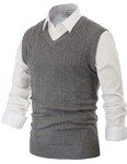 PJ PAUL JONES Men's Lightweight V-Neck Sweater Vest