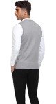 Light Grey V-Neck Sweater Vest for Men