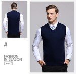 Men's Navy V-Neck Slim Fit Sweater Vest