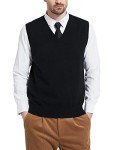 KALLSPIN V-Neck Wool Blend Sweater Vest for Men