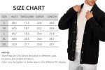 Linvich Men's Black V-Neck Cardigan Sweater