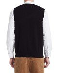 KALLSPIN V-Neck Wool Blend Sweater Vest for Men