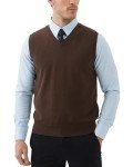 KALLSPIN Men's Cotton V-Neck Sweater Vest