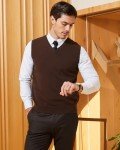 KALLSPIN Men's Cotton V-Neck Sweater Vest