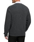 KALLSPIN Men's Cashmere Wool Blend V Neck Cardigan