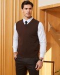 KALLSPIN Men's Cotton V-Neck Sweater Vest