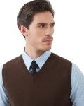 KALLSPIN Men's Cotton V-Neck Sweater Vest