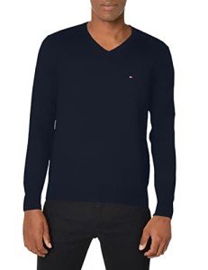 Tommy Hilfiger Men's Cotton V-Neck Pullover Sweater