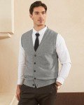 KALLSPIN Men's Wool Blend V-Neck Sweater Vest