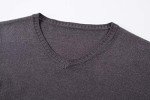 Men's Deep Grey V-Neck Pullover Sweater