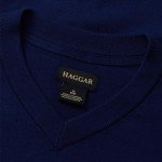 Haggar Men's V-Neck Sweater in Glacier Blue