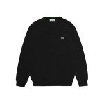 Lacoste Men's Black Organic Cotton V-Neck Sweater