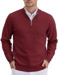 COOFANDY Men's Slim Fit Quarter Zip Sweater