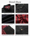 KAVIANA Men's Flannel-Lined Snap Button Shacket
