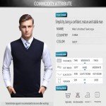 Men's Casual Sleeveless V-Neck Knit Vest - Navy