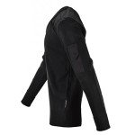 Men's Black V-Neck Military Style Sweater