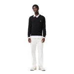 Lacoste Men's Black Organic Cotton V-Neck Sweater