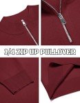 COOFANDY Men's Slim Fit Quarter Zip Sweater