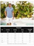 Men's Casual Summer Linen Henley Short Sleeve Shirt