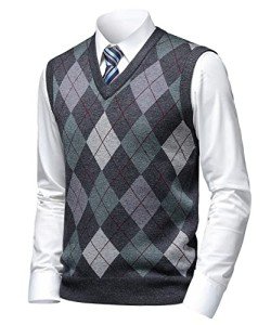 Men's Thick Argyle V-Neck Sweater Vest