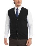 KALLSPIN Men's V-Neck Cotton Cardigan Sweater
