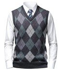 Men's Thick Argyle V-Neck Sweater Vest