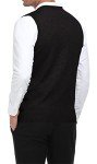 AIYINO Men's Sleeveless V-Neck Sweater Vest, Black