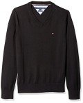 Tommy Hilfiger Men's V-Neck Black Sweater - Medium