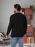 KUYIGO Men's V-Neck Button Cardigan Sweater - Black