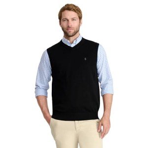 IZOD Men's V-Neck Sweater Vest, Big & Tall