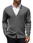 COOFANDY Men's V Neck Cardigan with Pockets