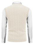 COOFANDY Men's Slim Fit Cable Knit Sweater Vest