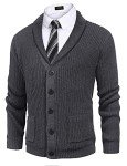 Men's Slim Fit Shawl Collar Cardigan Sweater
