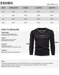 Esobo Men's Black Cotton V-Neck Sweater, XXL