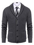 Men's Slim Fit Shawl Collar Cardigan Sweater