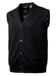 Men's Fleece Lined Sweater Vest with Pockets