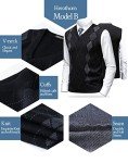 Men's Argyle V-Neck Sweater Vest - Black/Grey