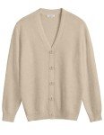 Men's V-Neck Lightweight Knit Cardigan - Beige