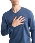 Calvin Klein Men's Merino Wool V-Neck Sweater, Blue