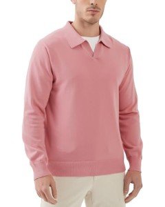 KALLSPIN Men's Lightweight V-Neck Long Sleeve Sweater