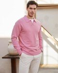 KALLSPIN Men's Lightweight V-Neck Long Sleeve Sweater
