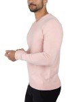 Men's V-Neck Slim Fit Sweater - Light Pink