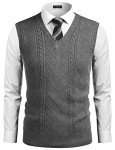 COOFANDY Men's Slim Fit V-Neck Sweater Vest