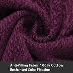 LTIFONE Men's Red Slim Fit V-Neck Sweater