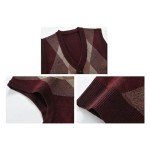 Men's Dark Blue V Neck Sleeveless Sweater Vest